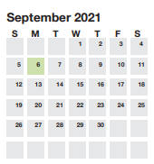 District School Academic Calendar for Mitchell Road Elementary for September 2021