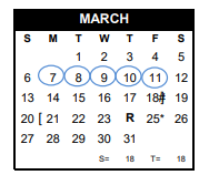 District School Academic Calendar for Clark El for March 2022