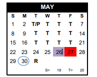 District School Academic Calendar for Gregory-portland J H for May 2022