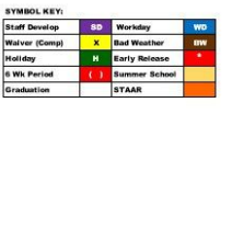 District School Academic Calendar Legend for Carr Middle School