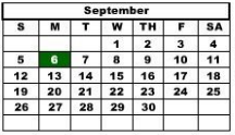 District School Academic Calendar for Hale Co J J A E P for September 2021