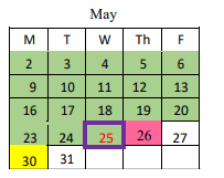 District School Academic Calendar for Falling Water Elementary for May 2022