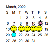 District School Academic Calendar for Hamshire-fannett Elementary for March 2022
