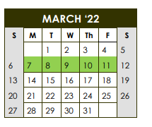 District School Academic Calendar for Gulf Coast High School for March 2022