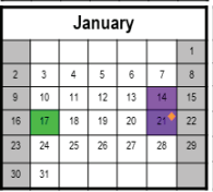 District School Academic Calendar for Harford Technical High for January 2022