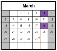 District School Academic Calendar for Roye-williams Elementary for March 2022