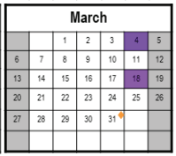 District School Academic Calendar for Magnolia Middle for March 2022