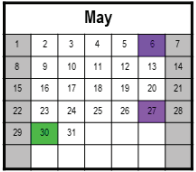 District School Academic Calendar for Youths Benefit Elementary for May 2022