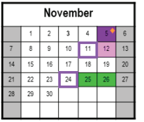 District School Academic Calendar for Churchville Elementary for November 2021