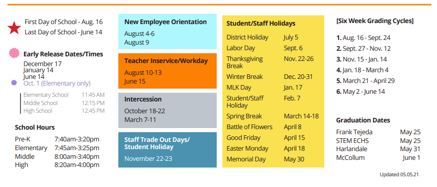 District School Academic Calendar Key for Hac Daep High School