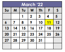 District School Academic Calendar for Harleton Junior High for March 2022