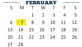 District School Academic Calendar for Bowie Elementary for February 2022