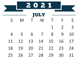District School Academic Calendar for Coakley Middle for July 2021