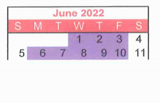 District School Academic Calendar for Harmony Elementary for June 2022