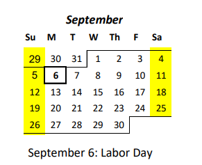 District School Academic Calendar for Waiakeawaena Elementary School for September 2021