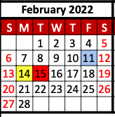 District School Academic Calendar for Hawley Elementary for February 2022