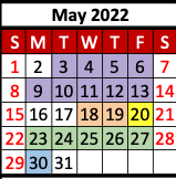District School Academic Calendar for Hawley Elementary for May 2022