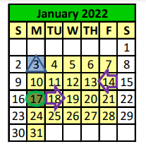 District School Academic Calendar for Hempstead High School for January 2022