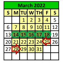 District School Academic Calendar for Hempstead High School for March 2022