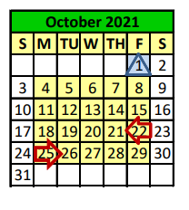 District School Academic Calendar for Hempstead Early Childhood for October 2021