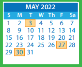 District School Academic Calendar for Donahoe Elementary for May 2022