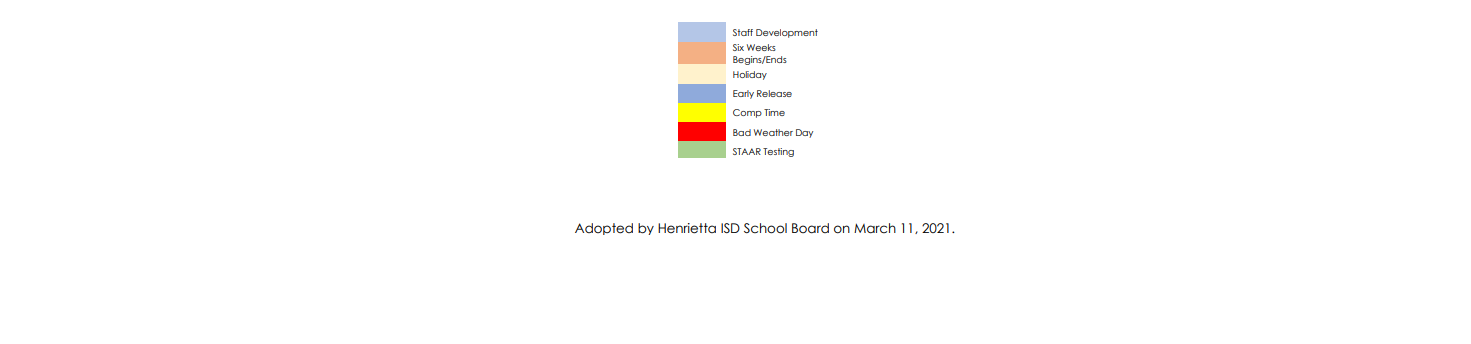 District School Academic Calendar Key for Henrietta Middle School