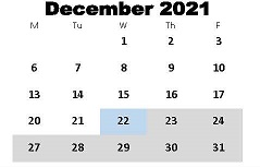 District School Academic Calendar for Campbellsburg Elementary School for December 2021