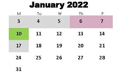 District School Academic Calendar for Wesley Lakes Elementary School for January 2022