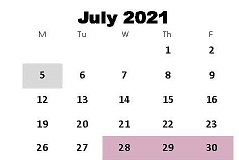 District School Academic Calendar for Locust Grove Elementary School for July 2021