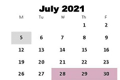 District School Academic Calendar for Henry County Middle School for July 2021