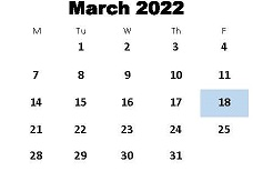 District School Academic Calendar for Stockbridge High School for March 2022