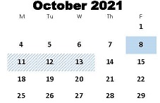 District School Academic Calendar for Henry County High School for October 2021