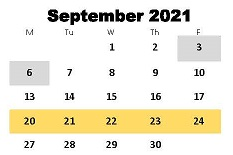 District School Academic Calendar for Henry County Middle School for September 2021