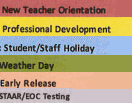 District School Academic Calendar Legend for West Central El