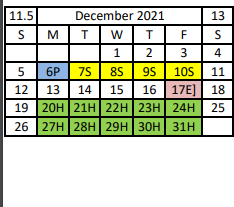 District School Academic Calendar for Hitchcock High School for December 2021