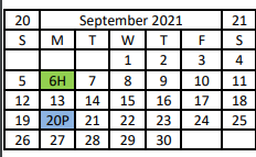 District School Academic Calendar for Kids First Head Start Texas City S for September 2021