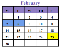 District School Academic Calendar for Bell County Jjaep for February 2022