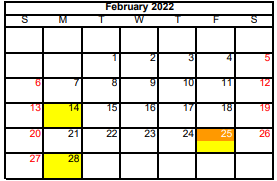 District School Academic Calendar for Meyer Elementary for February 2022