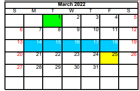 District School Academic Calendar for Hondo High School for March 2022