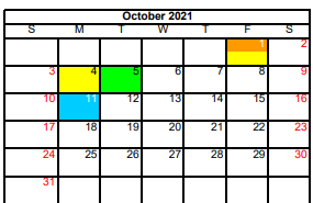District School Academic Calendar for Newell E Woolls Intermediate for October 2021