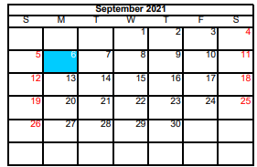 District School Academic Calendar for Meyer Elementary for September 2021