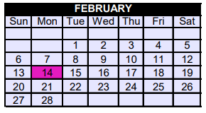 District School Academic Calendar for Honey Grove Middle for February 2022