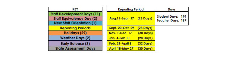 District School Academic Calendar Key for Hooks Junior High