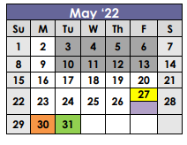 District School Academic Calendar for Hooks Elementary for May 2022