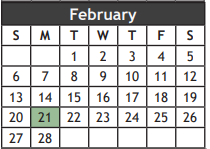 District School Academic Calendar for Aep Campus for February 2022