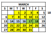 District School Academic Calendar for East Clinton Elementary School for March 2022