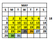 District School Academic Calendar for Edward White Middle School for May 2022