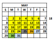 District School Academic Calendar for Ridgecrest Elementary School for May 2022