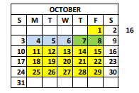 District School Academic Calendar for Blossomwood Elementary School for October 2021