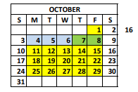 District School Academic Calendar for Challenger Middle School for October 2021